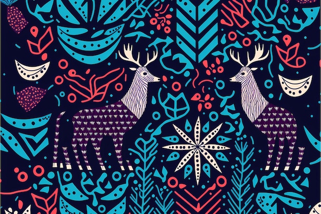 diseño de ilustración de patrón nórdico
