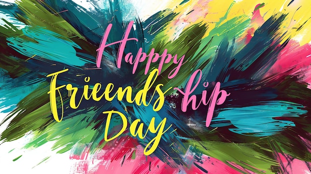 Diseño de ilustración vectorial abstracta para una tarjeta de felicitación en el Feliz Día Internacional de la Amistad