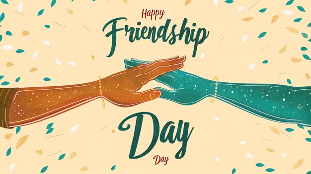 Foto diseño de ilustración vectorial abstracta para una tarjeta de felicitación en el feliz día internacional de la amistad