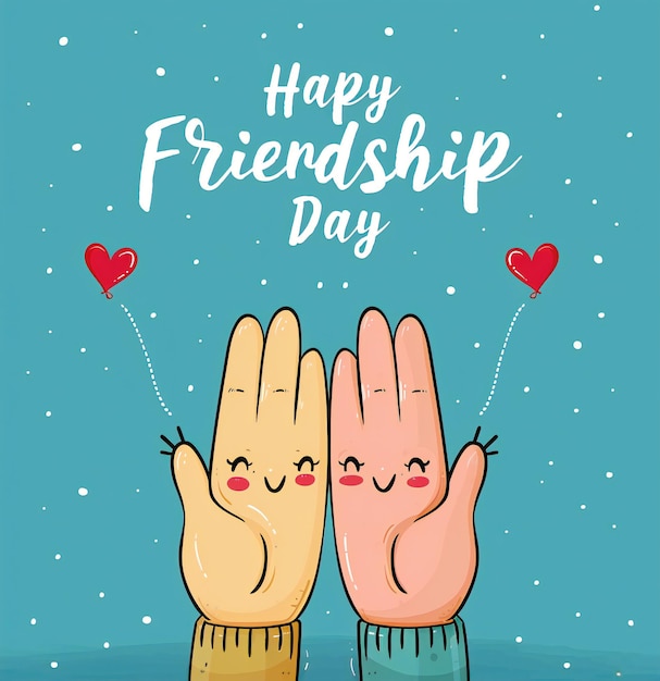 Foto diseño de ilustración vectorial abstracta para una tarjeta de felicitación en la representación del feliz día internacional de la amistad