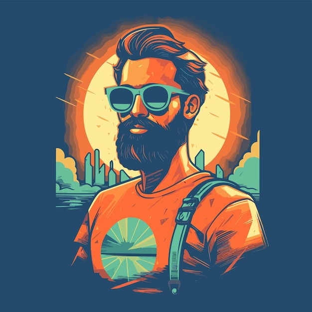 Foto diseño de ilustraciones de arte vectorial para impresiones de camisetas