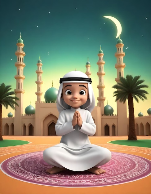 Foto diseño de ilustraciones de ramadán arabia saudita emiratos gcc