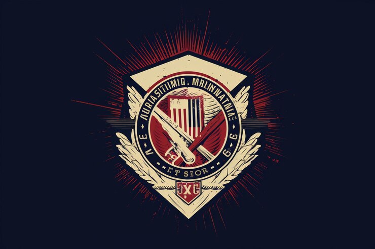 Foto diseño de la insignia de la academia de béisbol