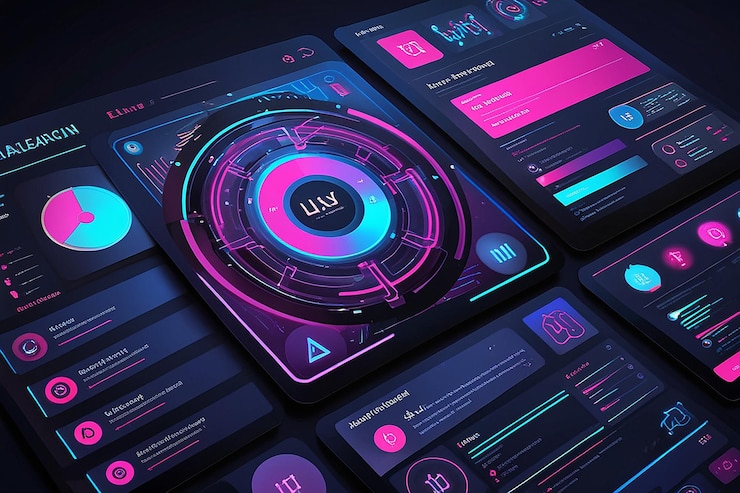 Foto diseño de interfaces tecnológicas futuristas