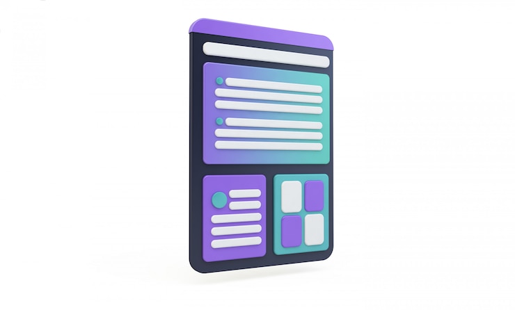 Foto diseño de interfaz de usuario de la tableta ux aislado