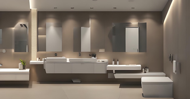 Diseño interior de baño moderno