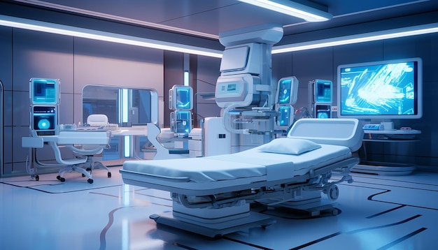 diseño interior y diseño de un futuro centro médico moderno en la clínica del hospital