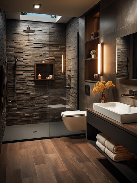 Foto diseño interior estético del baño