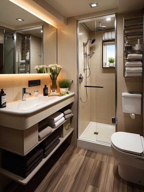 Foto diseño interior estético del baño