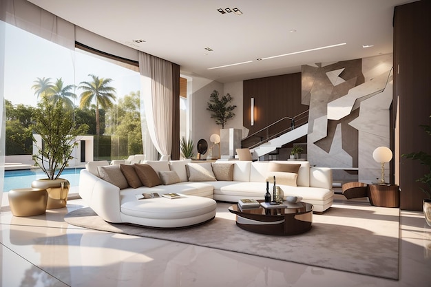 Foto diseño interior de lujo de una casa moderna