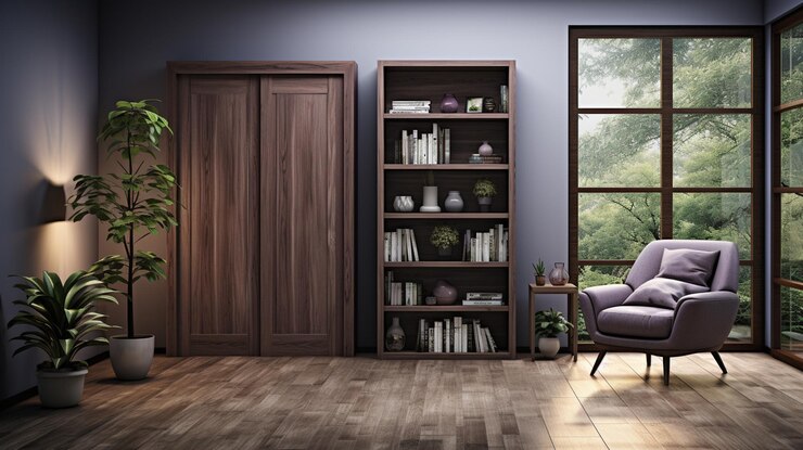 diseño interior de una sala de estar moderna con sofá de madera