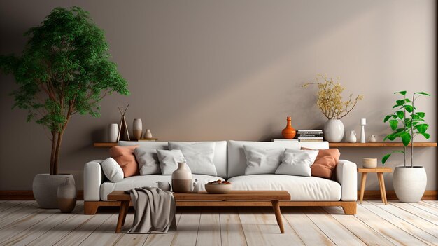 Foto diseño interior de una sala de estar moderna