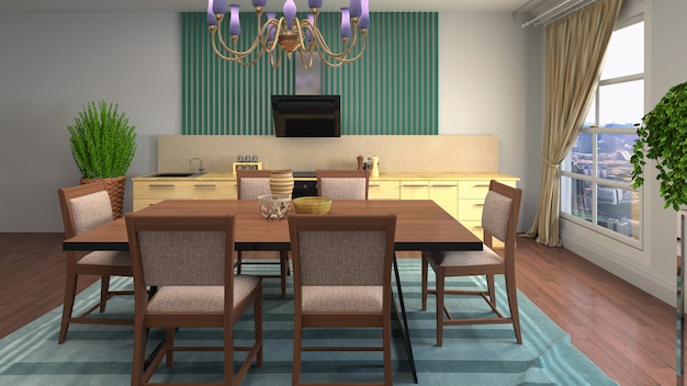 diseño de interiores de comedor