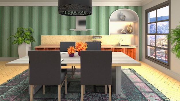 diseño de interiores de comedor