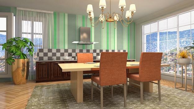 diseño de interiores de comedor