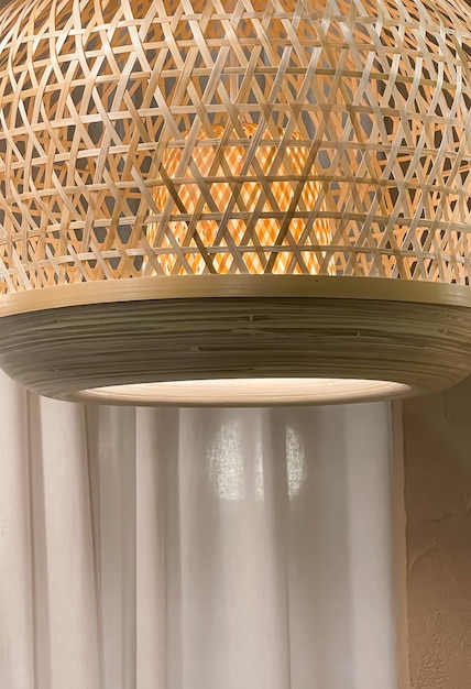 Diseño de interiores y decoración de iluminación elegante lámpara moderna como producto de decoración del hogar detalle de muebles