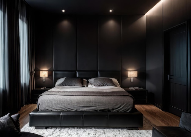 diseño de interiores de dormitorios modernos estilo de lujo y minimalismo