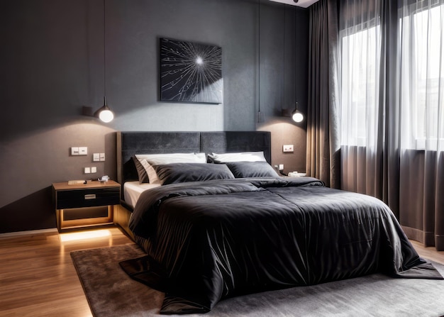 diseño de interiores de dormitorios modernos estilo de lujo y minimalismo