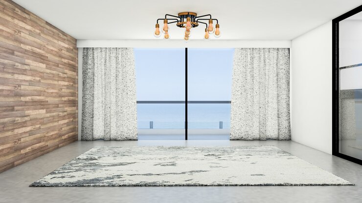 Diseño de interiores de habitación moderna.