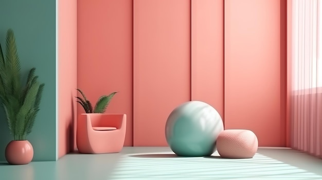 Diseño de interiores de habitaciones 3d Generative Ai