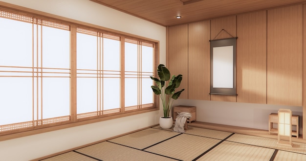 Diseño de interiores de habitaciones de estilo japonés