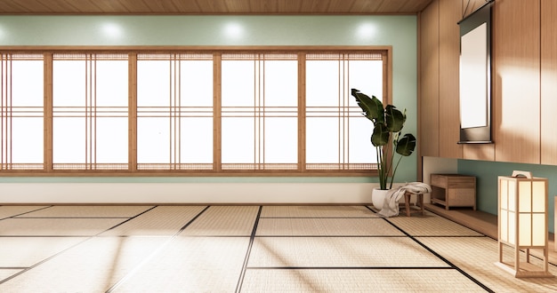 Diseño de interiores de habitaciones de estilo japonés