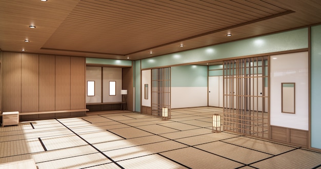 Diseño de interiores de habitaciones de estilo japonés