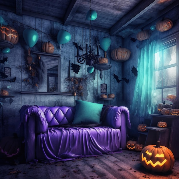 diseño de interiores de halloween