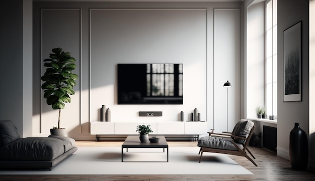 Diseño de interiores minimalista Ai generativo