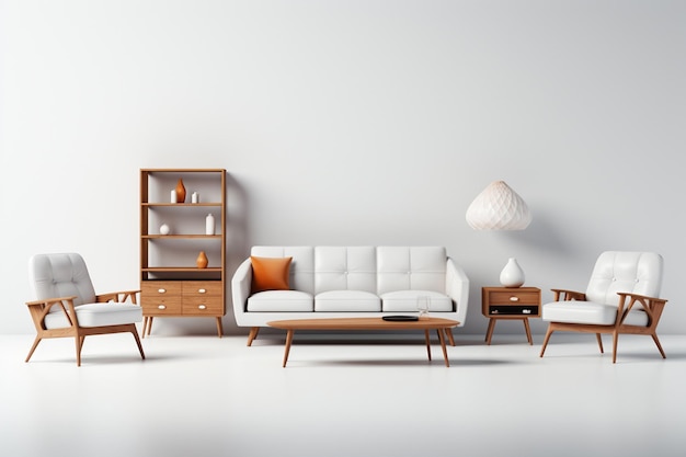 diseño de interiores de sala de estar moderna