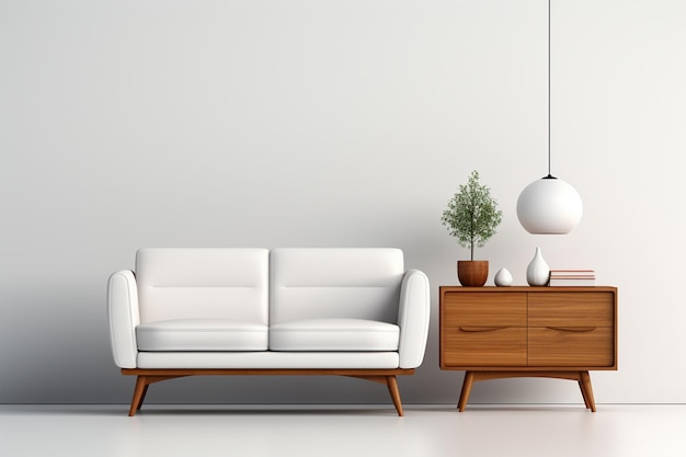 Foto diseño de interiores de sala de estar moderna