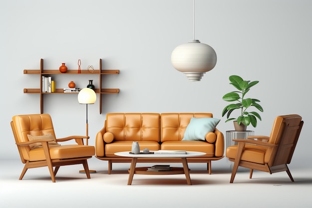 diseño de interiores de sala de estar moderna