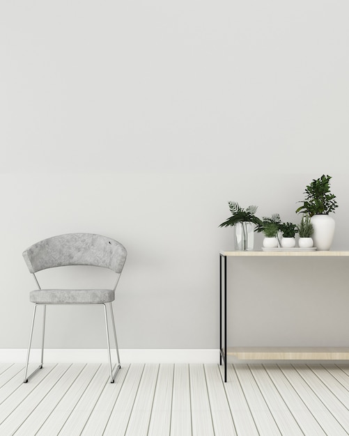 Diseño de interiores silla y mesa premium foto