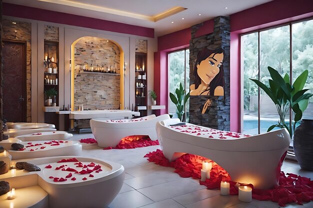 diseño de interiores de spa de belleza