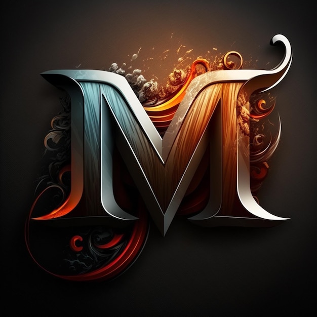 Diseño de letra M, diseño de logotipo letra de M