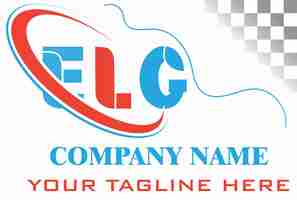 Foto diseño de las letras del logotipo de elg