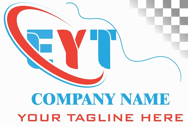 Foto diseño de las letras del logotipo de eyt