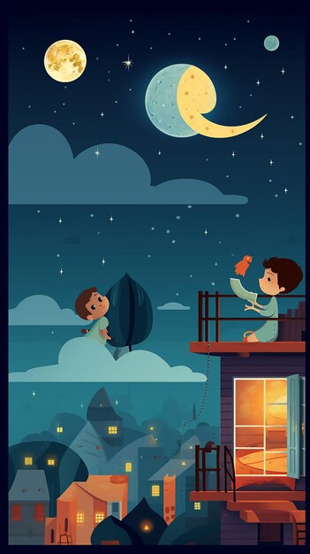 Diseño de libros para niños con cuentos de buenas noches