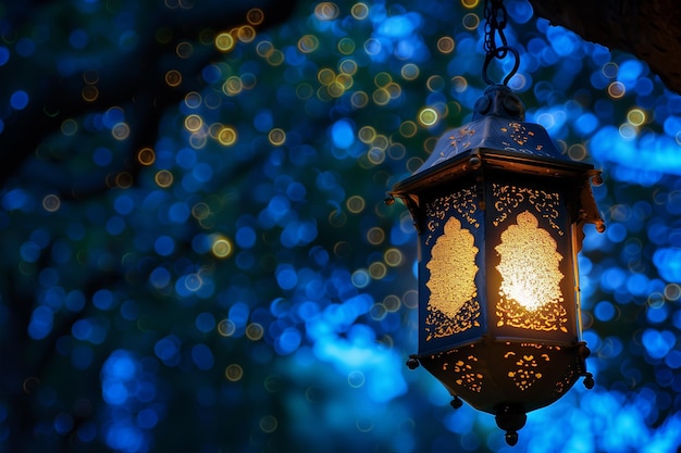Diseño de linterna de estilo islámico para la celebración del Ramadán