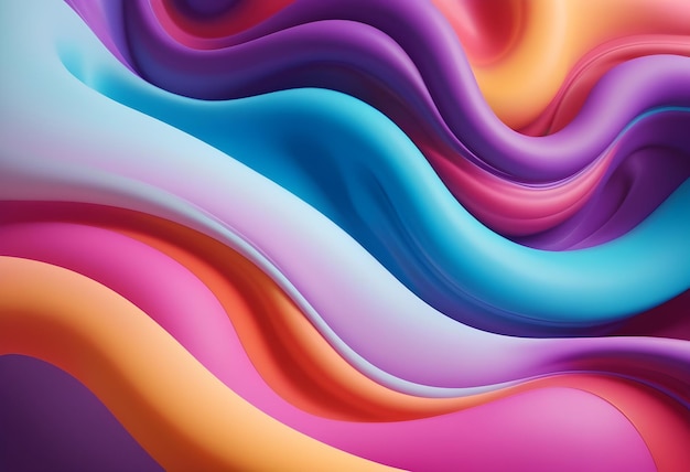 Diseño de líquido de salpicaduras abstractas y coloridas de fondo 3D