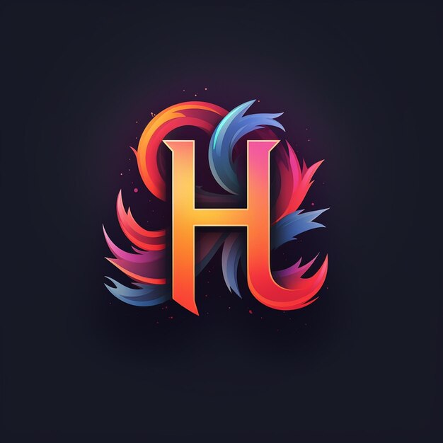 Foto diseño del logotipo 3d h