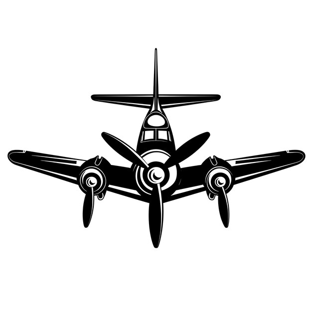 Diseño del logotipo del avión con forma aerodinámica decorada con alas un arte creativo simple y mínimo