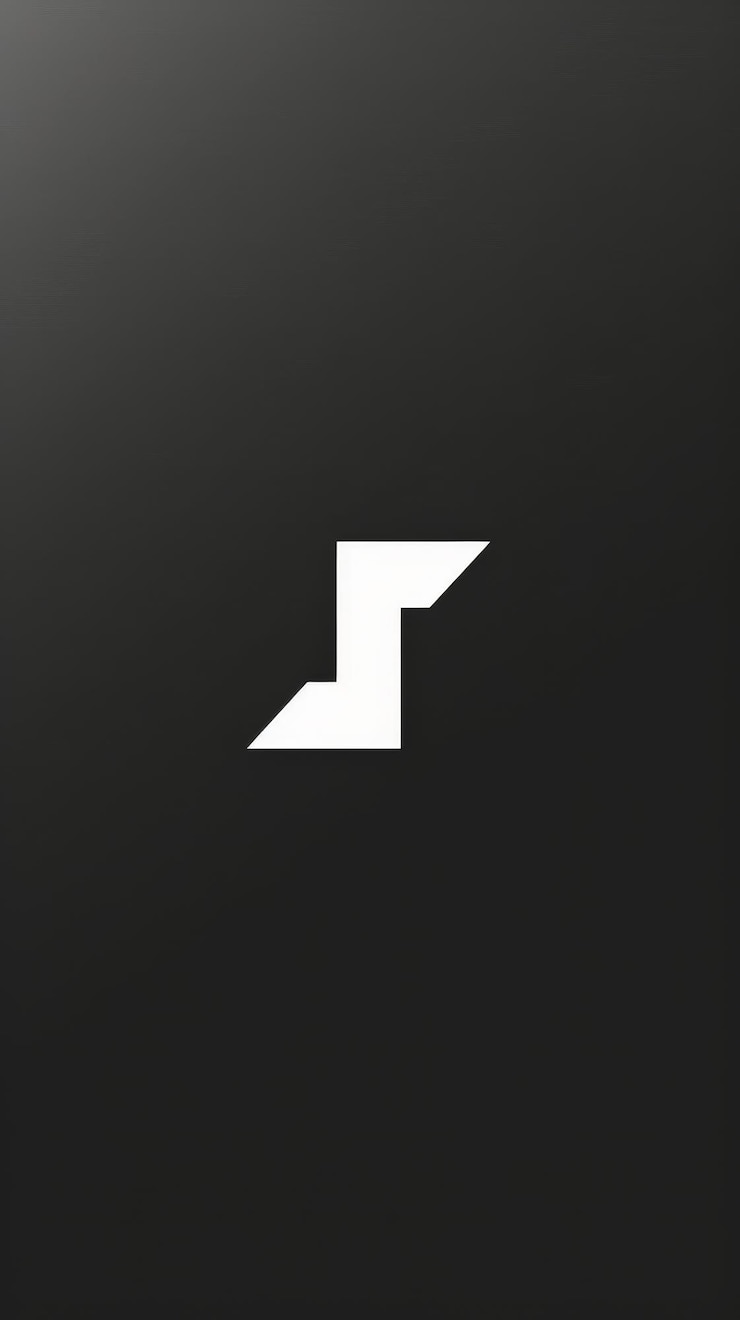 Foto diseño de logotipo blanco en un fondo oscuro