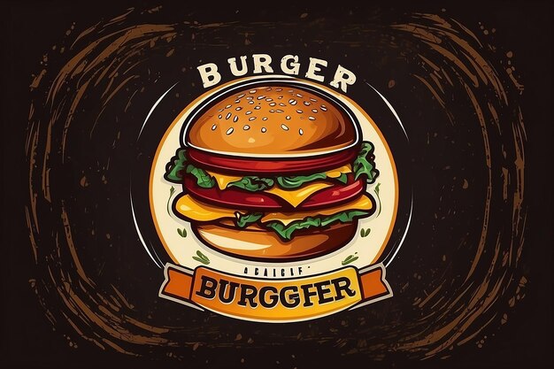 Foto diseño del logotipo de burger fast food