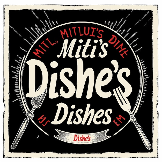 Foto diseño de logotipo para camisetas culinarias con dichos inspiradores