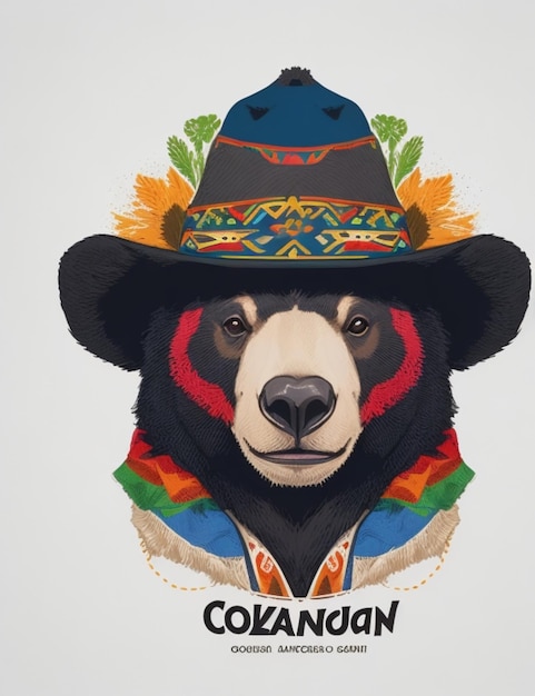 Diseño del logotipo colorido de la cabeza del panda