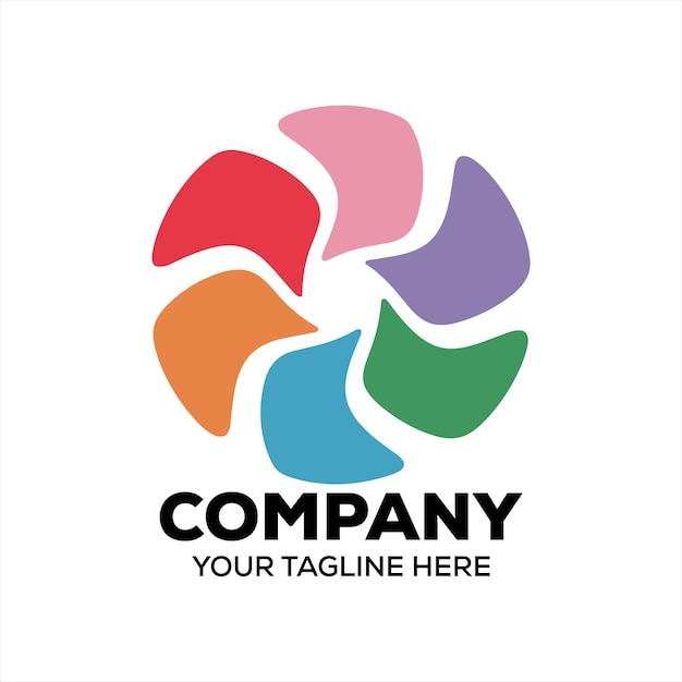 Diseño del logotipo colorido de Swirl