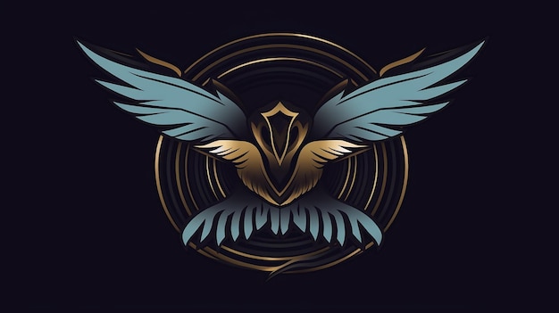 Diseño del logotipo de la compañía Gold Eagle Wings