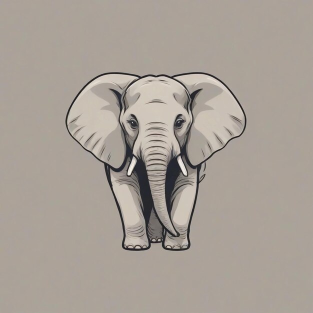 Diseño del logotipo del elefante vector del elefante