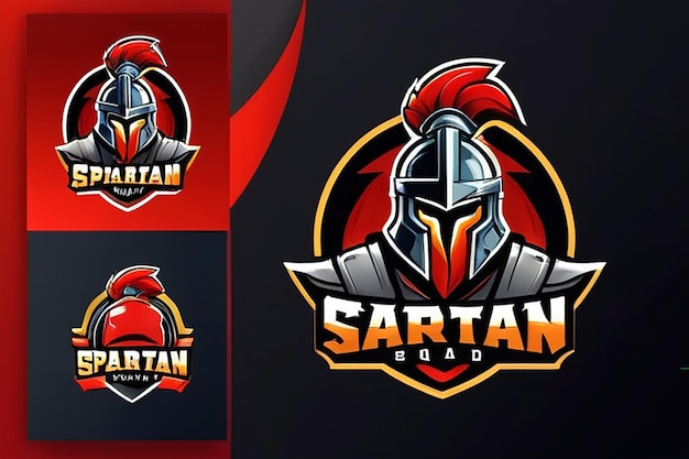 El diseño del logotipo de Esport de la mascota del Escuadrón Guerrero Espartano